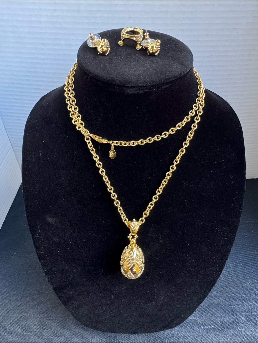 Joan Rivers Gold-Tone Faberge Set